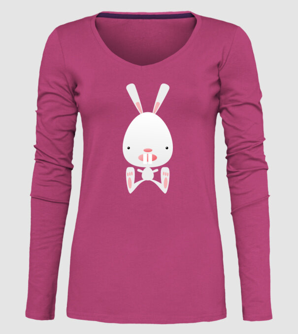 iepuraș model roz pe tricou