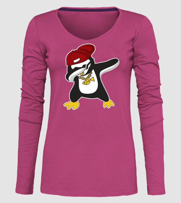 Pinguin DAB model roz pe tricou