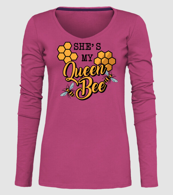 Queen Bee model roz pe tricou