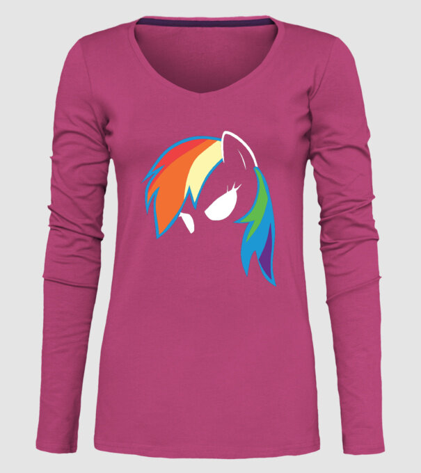 Rainbow Dash model roz pe tricou