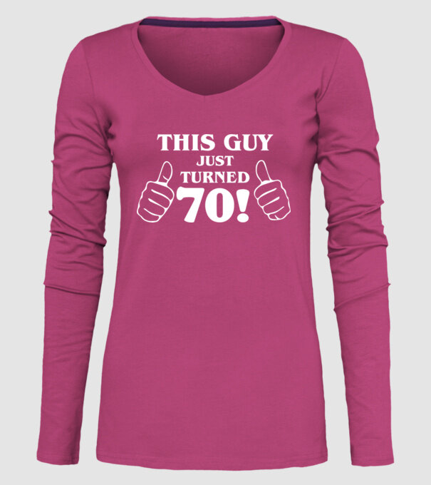 This guy just turned - 70 model roz pe tricou