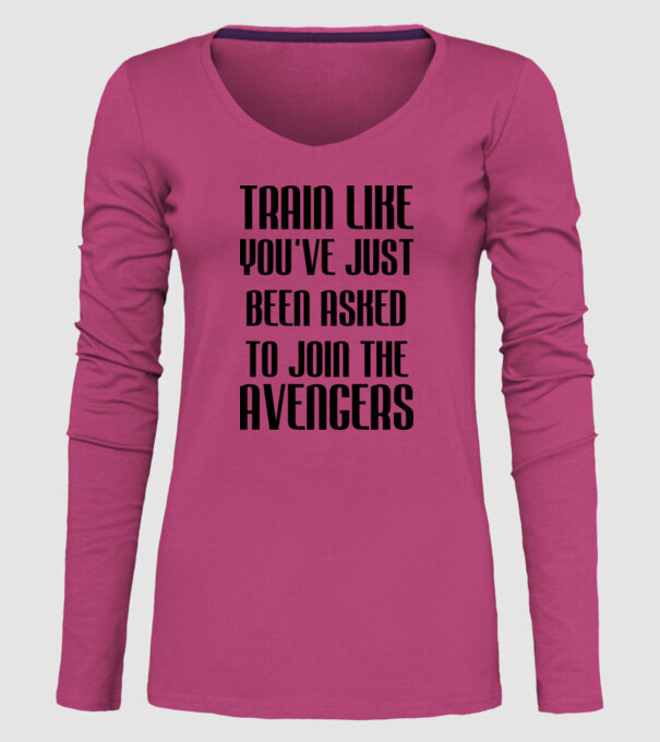 Train like youve just been asked model roz pe tricou