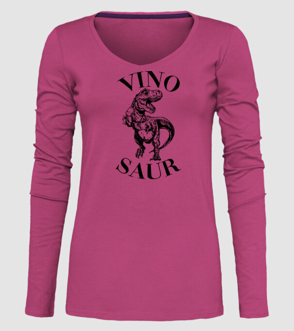 Vinosaur model roz pe tricou