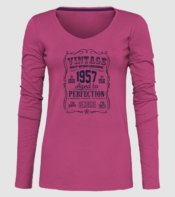 Vintage Perfection - 1957 model roz pe tricou