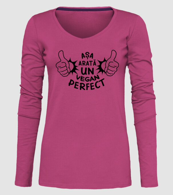 Așa arată un VEGAN perfect model roz pe tricou