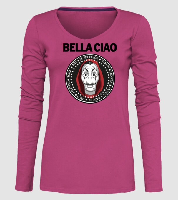 bella ciao stroke model roz pe tricou