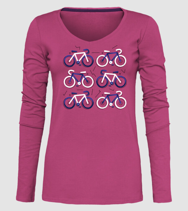 Bikes model roz pe tricou