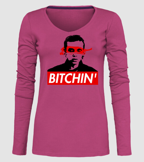 bitchin eleven model roz pe tricou