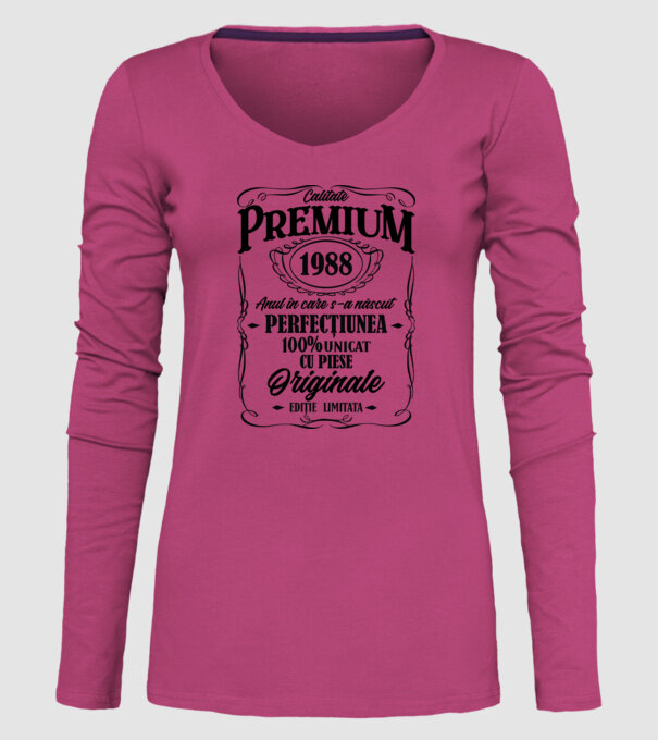 calitate premium -1988 - anul în care s-a născut - perfecțiunea - 100% unicat, cu piese originale, ediție limitată model roz pe tricou