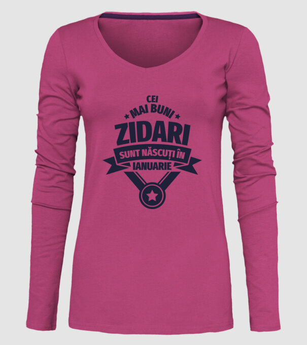 Cei mai buni zidari sunt născuți în Ianuarie model roz pe tricou