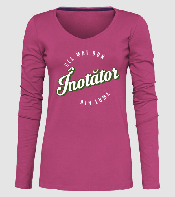 Cel mai bun înotător din lume model roz pe tricou