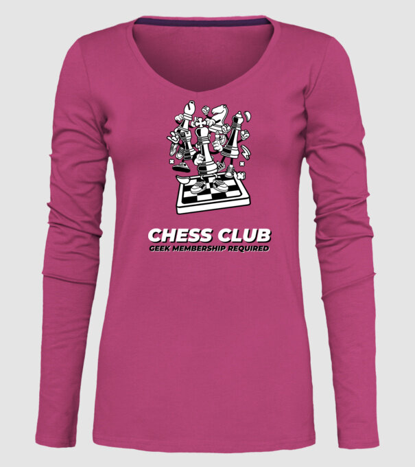 chess club model roz pe tricou