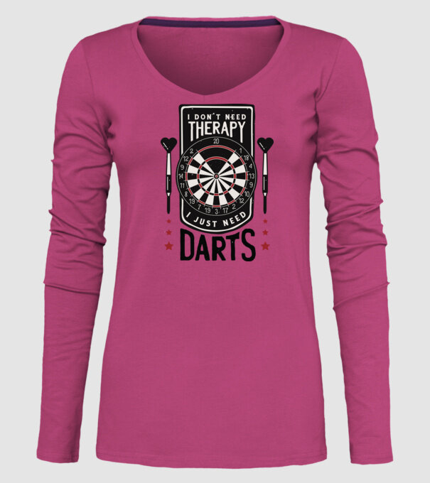 Darts Therapy model roz pe tricou