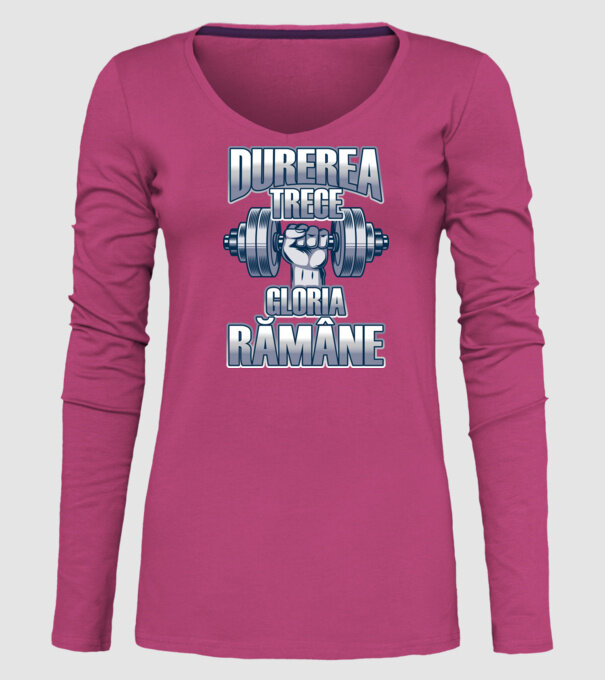 Durerea trece, gloria rămân model roz pe tricou