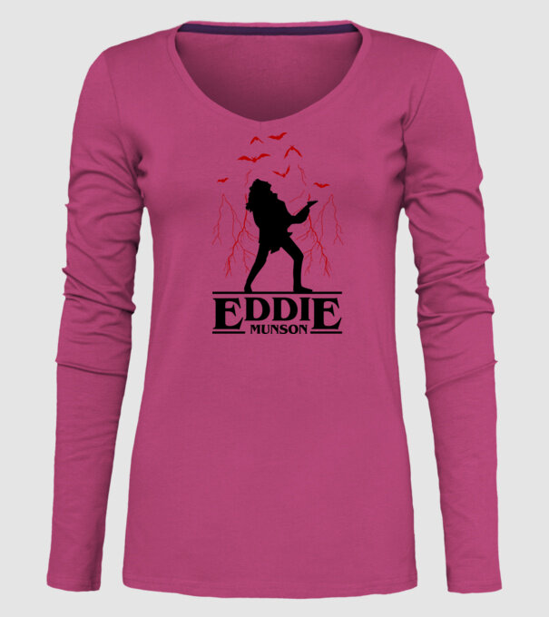 eddie munson stranger things model roz pe tricou