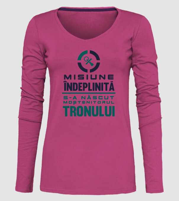 Misiune îndeplinită model roz pe tricou