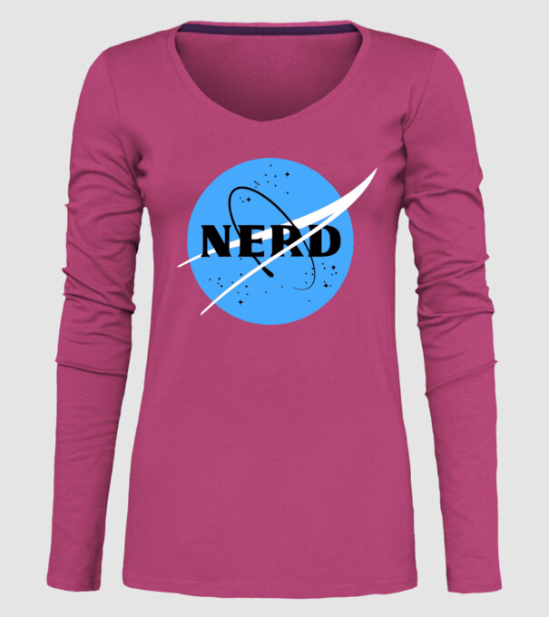 Nerd NASA model roz pe tricou