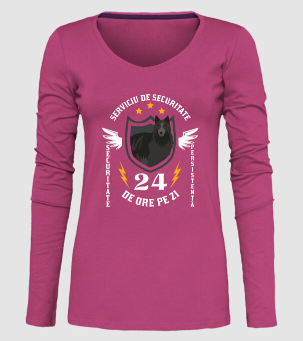 serviciu de securitate - securitate - persistență - 24 de ore pe zi model roz pe tricou