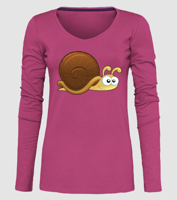 Snail model roz pe tricou