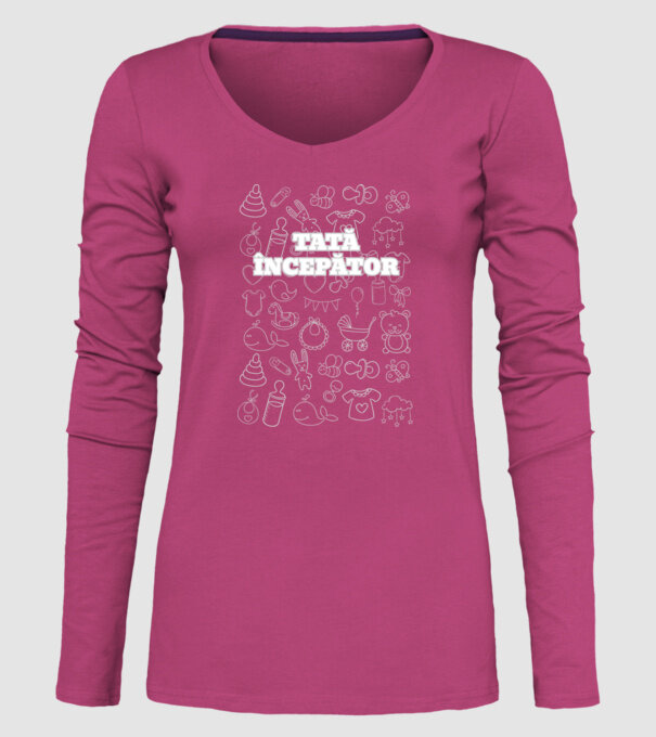 Tată începător model roz pe tricou