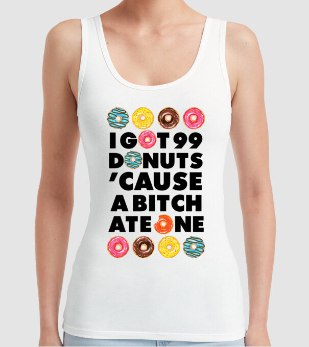 A bitch eat one model alb pe tricou