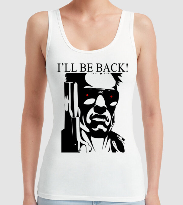 A Terminátor model alb pe tricou