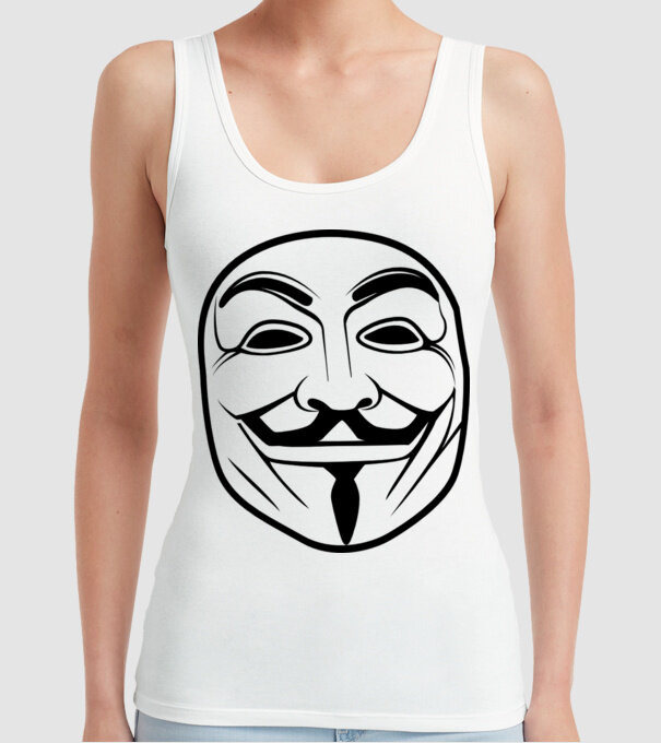 Anonymus model alb pe tricou
