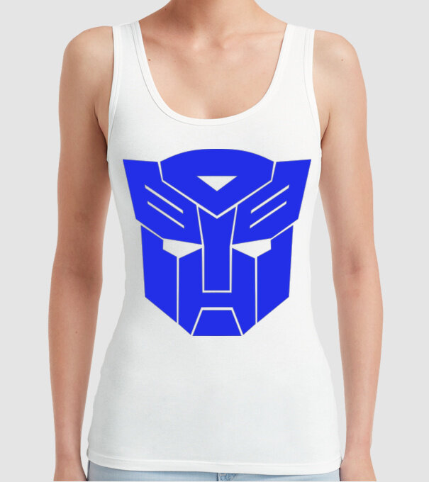 Autobot model alb pe tricou