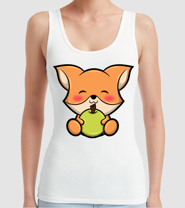 Baby Fox model alb pe tricou