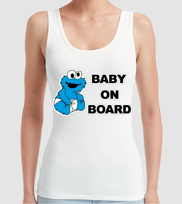 Baby Monster model alb pe tricou