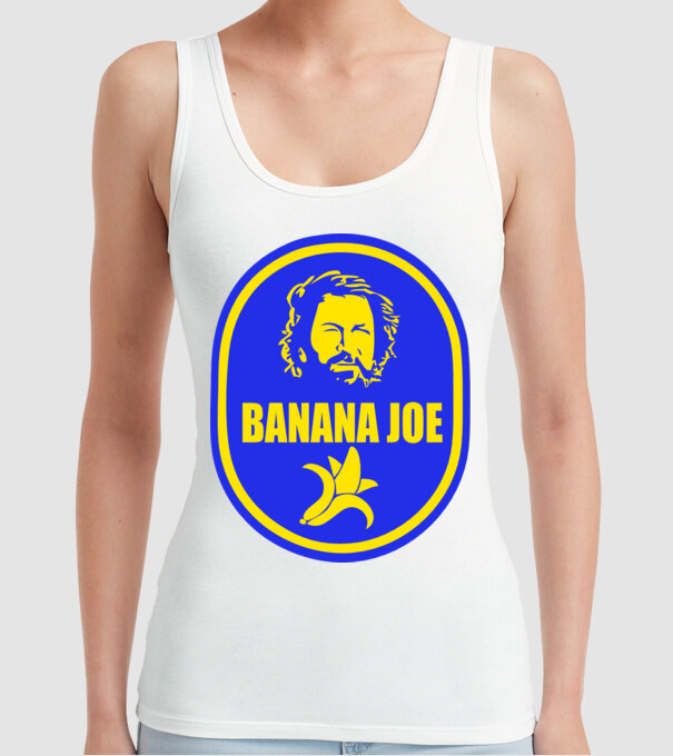 Banana Joe model alb pe tricou