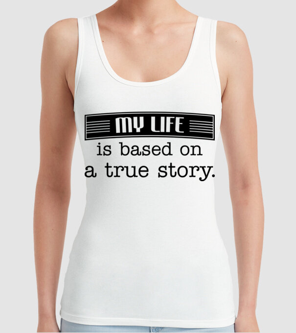 Based on true story. model alb pe tricou