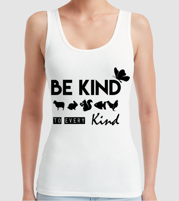 Be kind to every kind model alb pe tricou