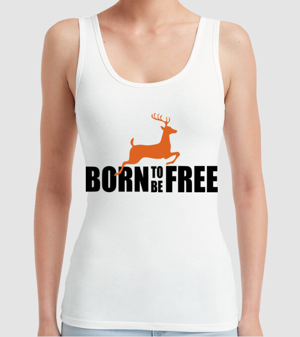born to be freee model alb pe tricou