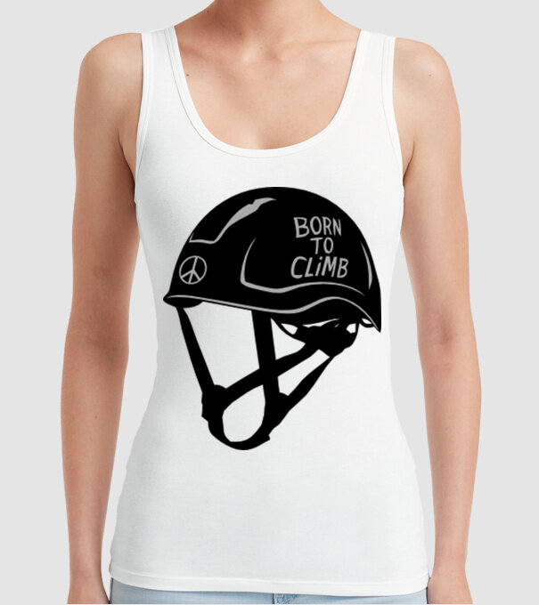 Born to climb model alb pe tricou