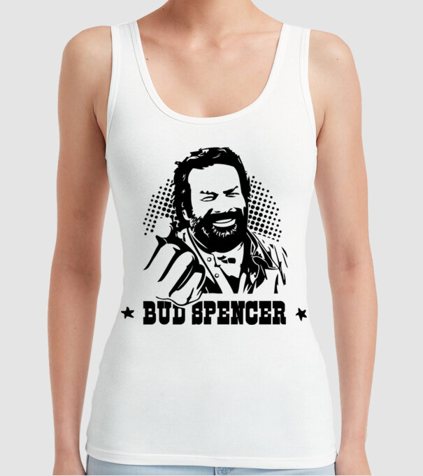 Bud Spencer model alb pe tricou