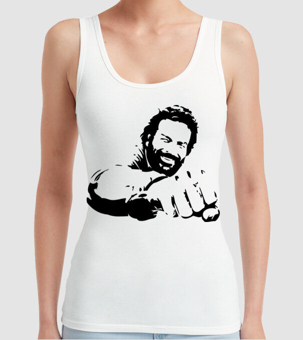 Bud Spencer model alb pe tricou