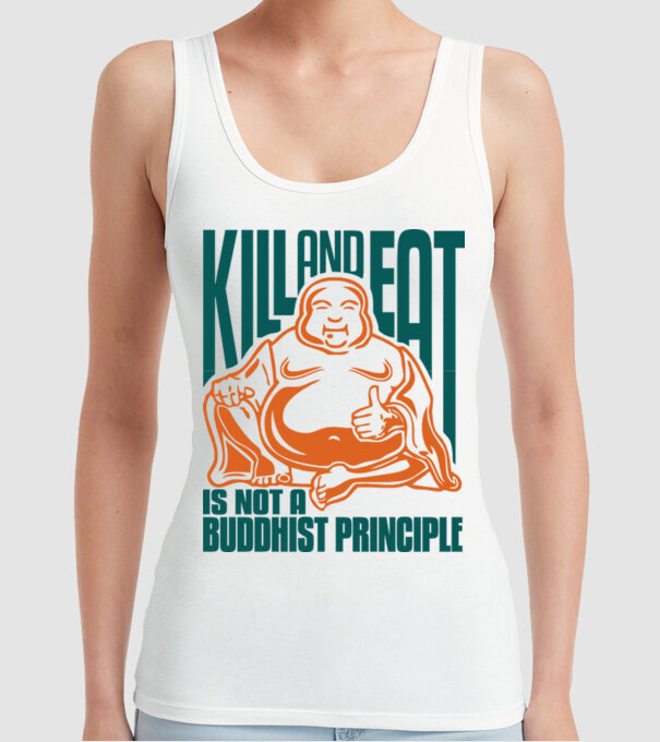 buddhist principle model alb pe tricou