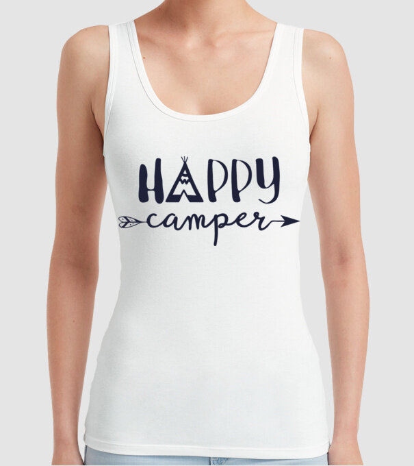 Camper tepee model alb pe tricou