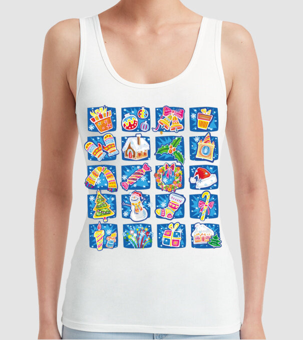 Christmas mix 2 model alb pe tricou