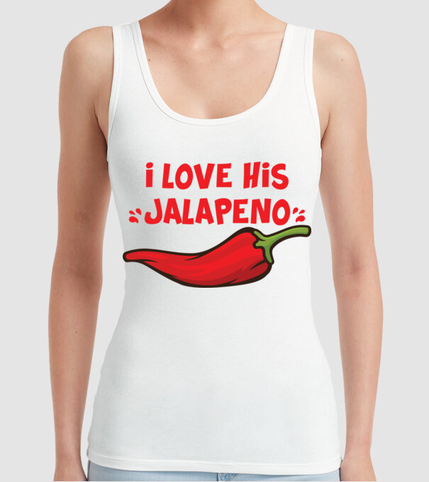 Couple JALAPENO model alb pe tricou