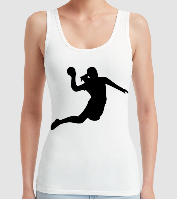 handbal fată model alb pe tricou