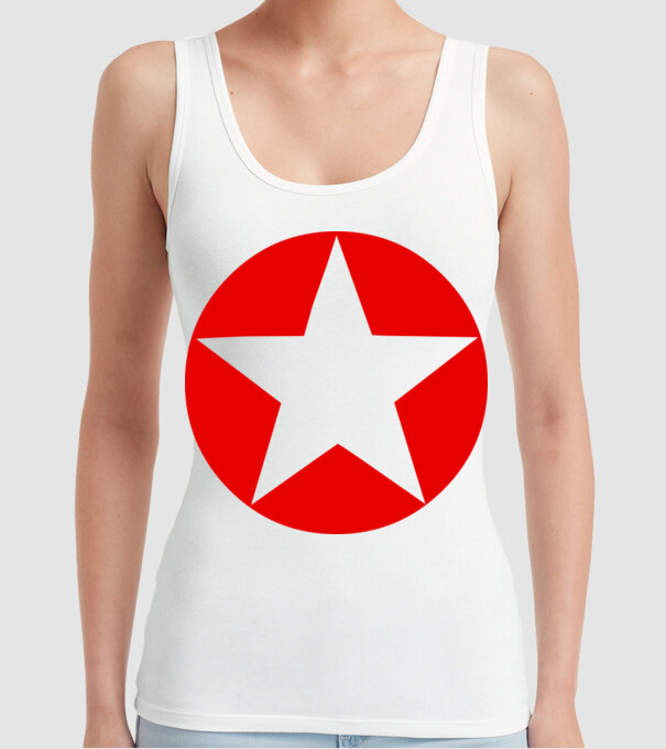 stea model alb pe tricou