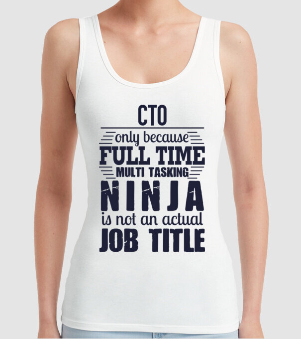 CTO-full time ninja model alb pe tricou