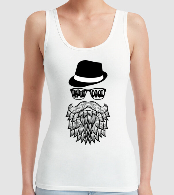 Daddy Cool model alb pe tricou