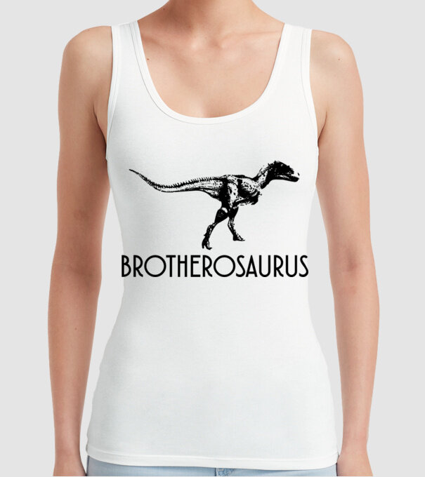 Familia de dinozauri Brotherosaurus model alb pe tricou
