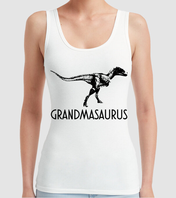 Familia de dinozauri Grandmasaurus model alb pe tricou