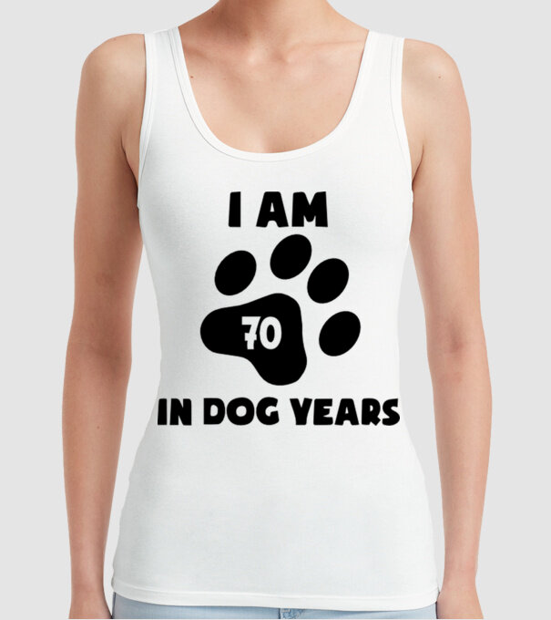 Dog year - 70 model alb pe tricou