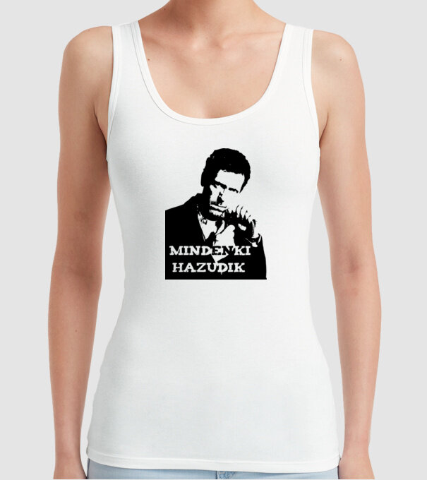 dr. house model alb pe tricou