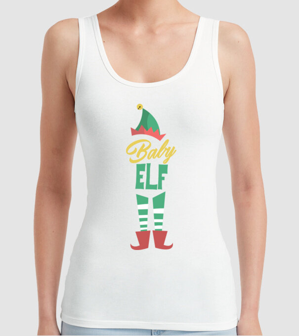 Elf family baby model alb pe tricou